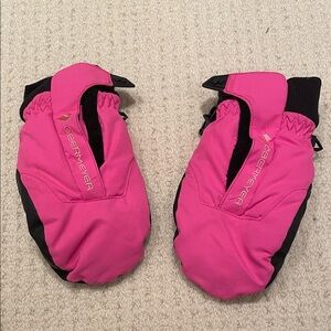 Obermeyer Kids' Fuchsia and Black Mittens